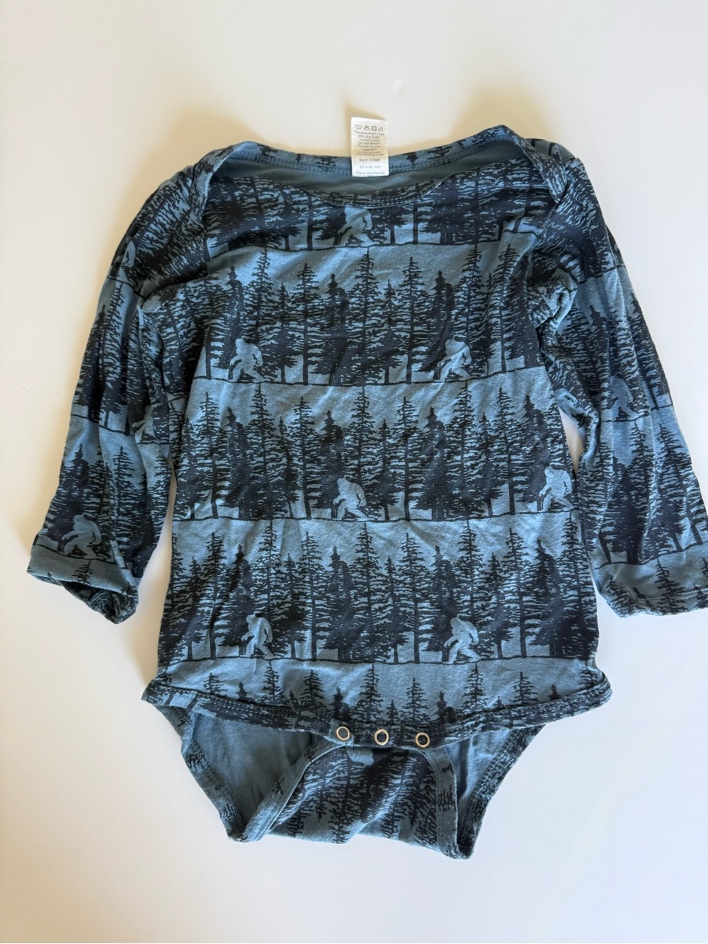 kate quinn Sasquatch print bamboo bodysuit 18-24 months